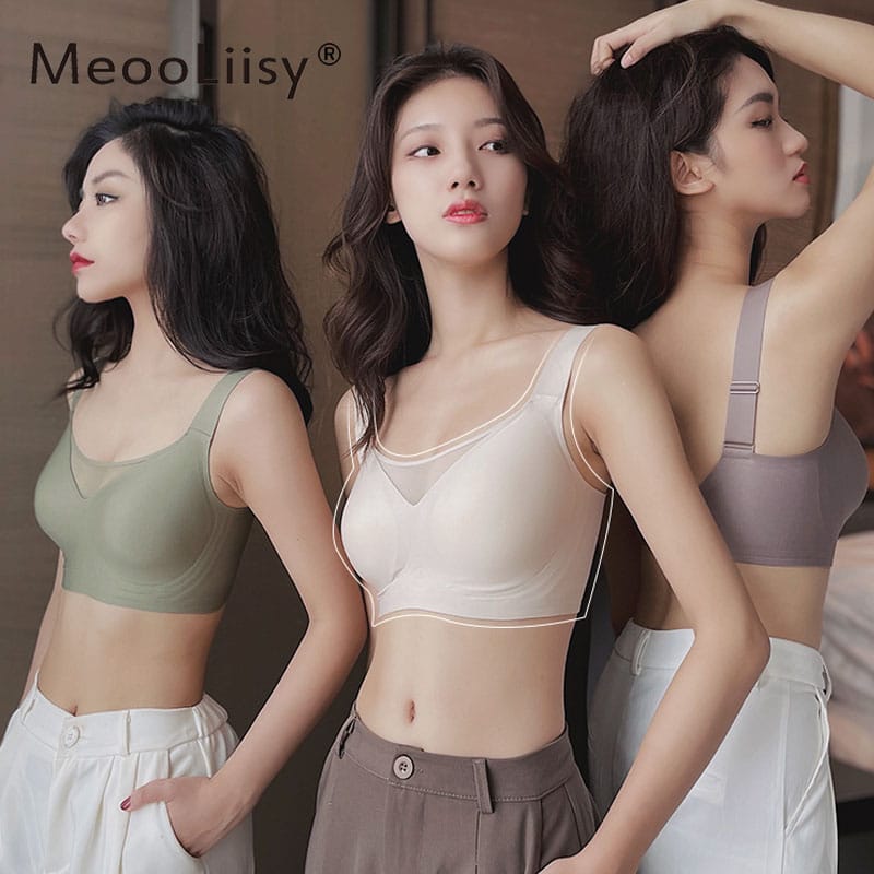 MeooLiisy C to F Cup Plus Size Tube Top Underwear Minimizer Seamless Active Bras Wireless Surper Comfortable Lingerie XXXXL