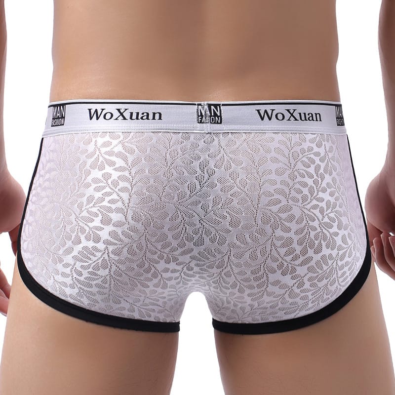 Mens Boxers Sexy Underwear Men Lace Breathable Boxershorts Underpants Hombre Inmitate Male Panties