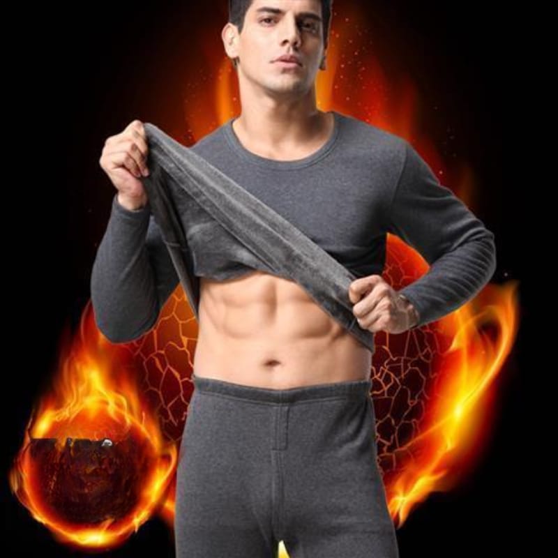 Thermal Underwear Men's Thickened and Padded Cold Protection Warm Set of Winter Fall Clothing +Pants Sweater Warm Suit