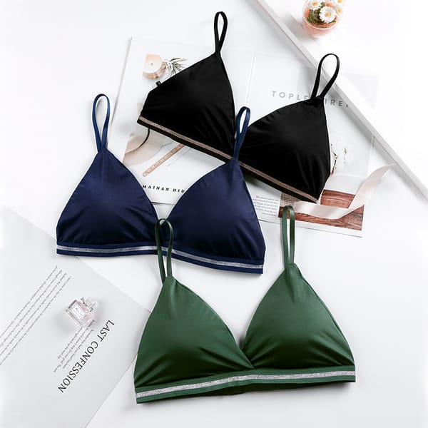 1Pcs Bralette Bra Wireless Thin Underwear Female Sexy Lingerie Seamless Soft Breathable Ice Silk Bikini Wire Free Bras BANNIROU