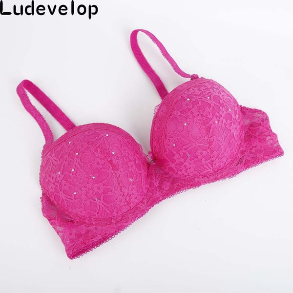 New Lace Drill Bras Women Plus Size Push Up Underwear Bra Brassiere 34 36 38 40 ABC Cup For Female Bralette