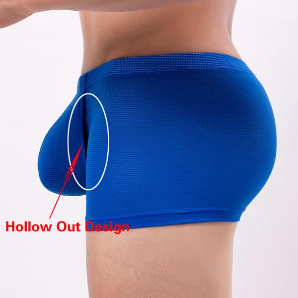 Men Boxer Underwear Sexy Bulge Open Front Large Pouch Men Panties Mesh Man Penis Hole Underpants Men Lingerie Boxershorts Hombre