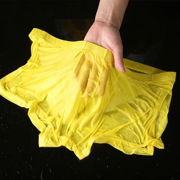 1pc Men Sexy Boxers Shorts Trunks Elastic Waist Mesh Ultra Thin Brief Shorts Male Panties Solid Color Lingerie Underwear