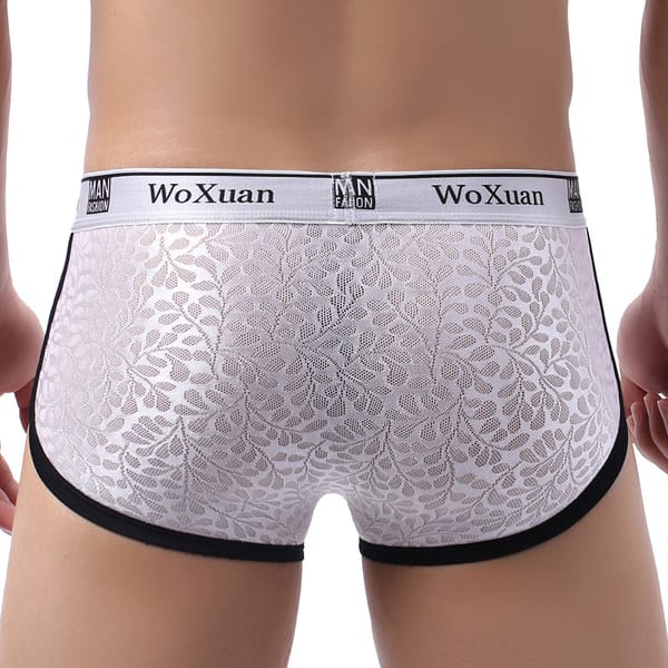 Mens Boxers Sexy Underwear Men Lace Breathable Boxershorts Underpants Hombre Inmitate Male Panties