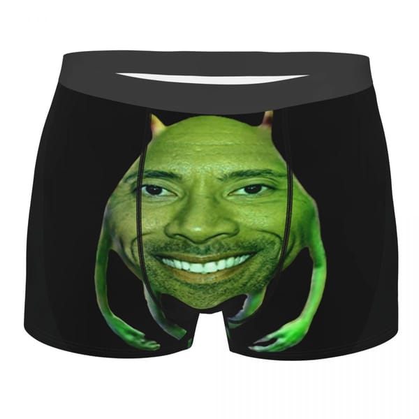Male Cool Dwayne The Rock Johnson Meme Underwear Boxer Briefs Soft Shorts Panties Underpants