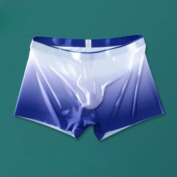 Boxers Hombre Traceless Gradient 3d Crotch Boxer Underwear Plus Size Convex Pouch Trunks Ultrathin Translucent Underpants