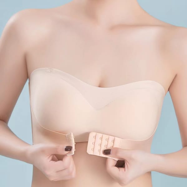Front Buckle Gathered Non-slip, Anti-sagging, No Trace, No Steel Ring, Women's Underwear, Invisible Strapless Women's Bra Strap