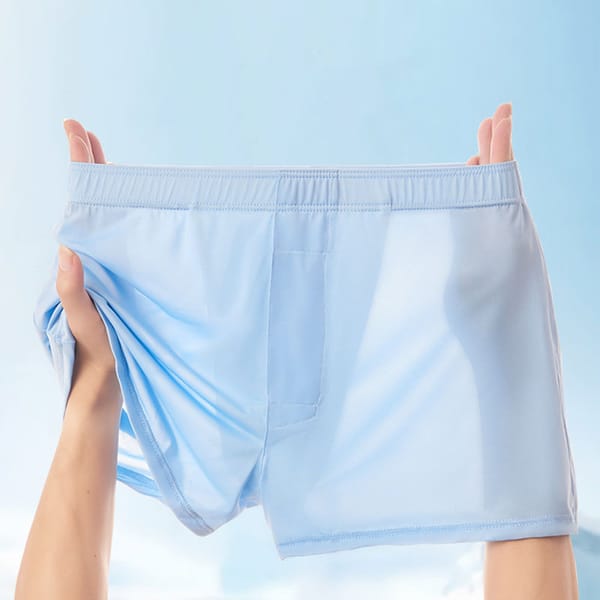Large Size Sexy Men Ice Silk Arrow Pants Seamless Smooth Boxer Shorts Trunks Summer Underpants Thin Loose Comfortable Underwear