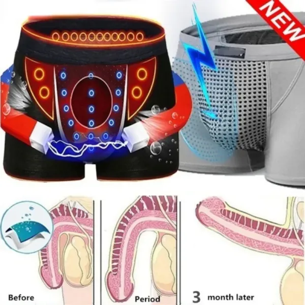 3Pcs Men's Underwear New Upgraded Version Magnetic Therapy Health Panties 22 Magnet Reinforced Boxer Briefs L-6XL Pack