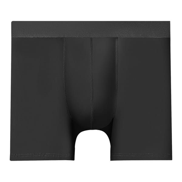 L-6XL Men Underwear Boxers Shorts Homme Transparent Panties Man Solid Slim Ice Silk Pouch Long Leg Underpants Cueca Calzoncillo