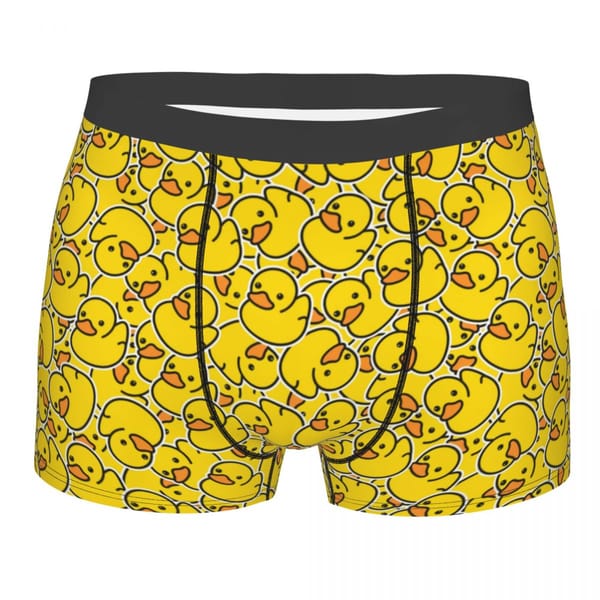 Custom Yellow Ducks Underwear Men Stretch Cartoon Boxer Briefs Shorts Panties Soft Sexy Underpants For Homme