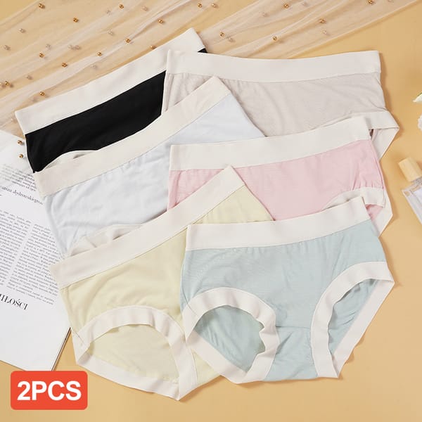 2Pcs/lot Seamless Women Panties Soft Underwear Female Comfortable Intimates Female Low-Rise Briefs Lingerie M-XL