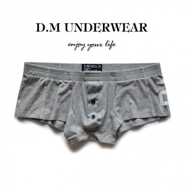 Men's underwear solid color boxers button letter 20 thread rayon boxer tide panties men