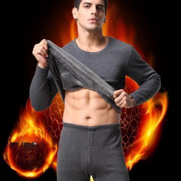 Thermal Underwear Men's Thickened and Padded Cold Protection Warm Set of Winter Fall Clothing +Pants Sweater Warm Suit
